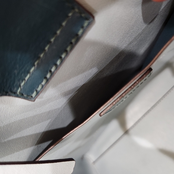 KATE SPADE Putnam Drive Nelle Leather Tote, Teal Blue, Women's OS - Picture 3 of 10